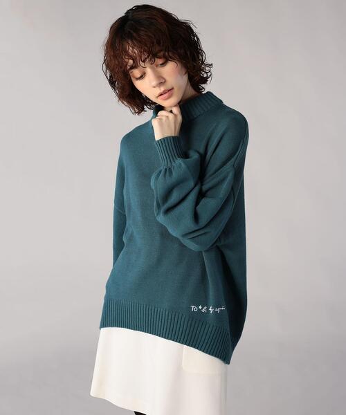 agnès b. ネイビー ハイネック トレーナー agnes b.（アニエスベー