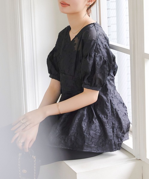 「KOBE LETTUCE」 半袖ブラウス M ベージュ レディース_画像2