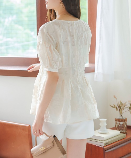 「KOBE LETTUCE」 半袖ブラウス M ベージュ レディース_画像4