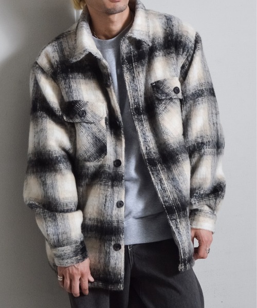 DOUBLE STEAL（ダブルスティール） コート ジャケット 起毛オンブレ