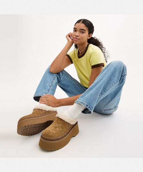 COACH（コーチ） サンダル セシリア クロッグ・シグネチャー スエード