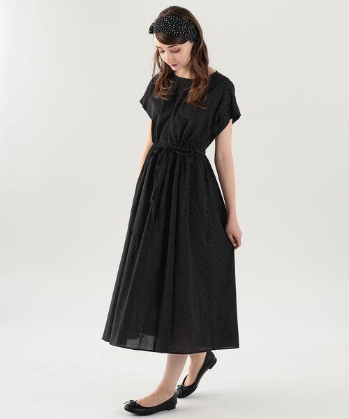 To b. by agnes 「To b.」 半袖ワンピース 36 ブラック レディース