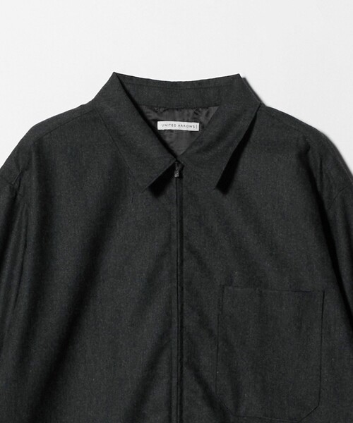 【新品未使用】ユナイテッドアローズ　ライトメルトン ジップオーバーシャツ UNITED ARROWS（ユナイテッドアローズ） シャツ ライトメルトン ジップ