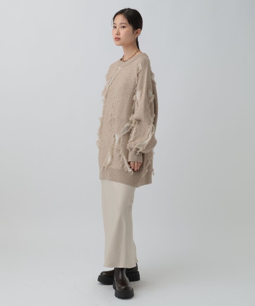 LEPSIM（レプシィム） ニット セーター フリンジニットチュニック