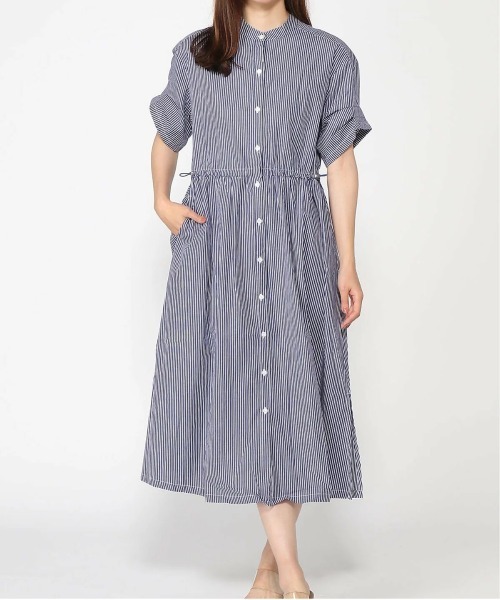 「PREFERIR」 半袖ワンピース MEDIUM ネイビー レディース_画像7