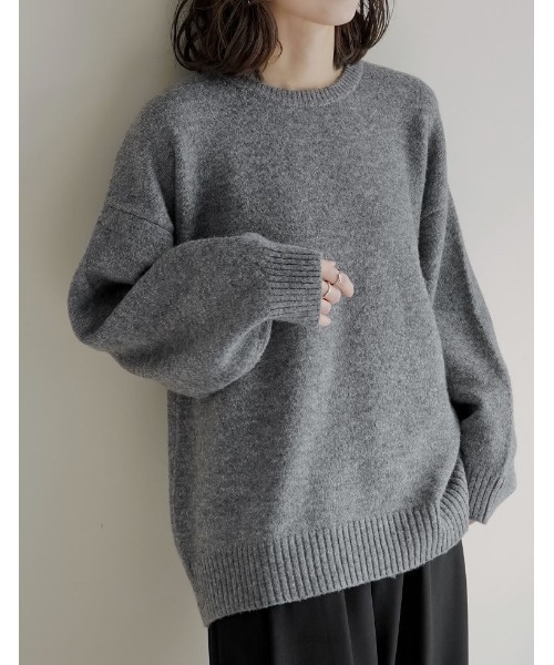 Re:EDIT（リエディ） ニット セーター モヘアタッチニットクルーネック