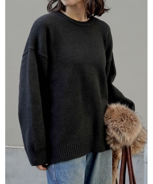 Re:EDIT（リエディ） ニット セーター モヘアタッチニットクルーネック