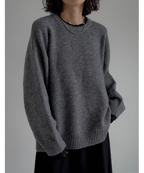 Re:EDIT（リエディ） ニット セーター モヘアタッチニットクルーネック