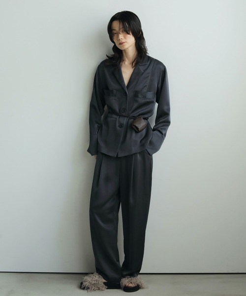 anuke（アンヌーク） パンツ Satin Tuck Pants レディース : ZOZOTOWN