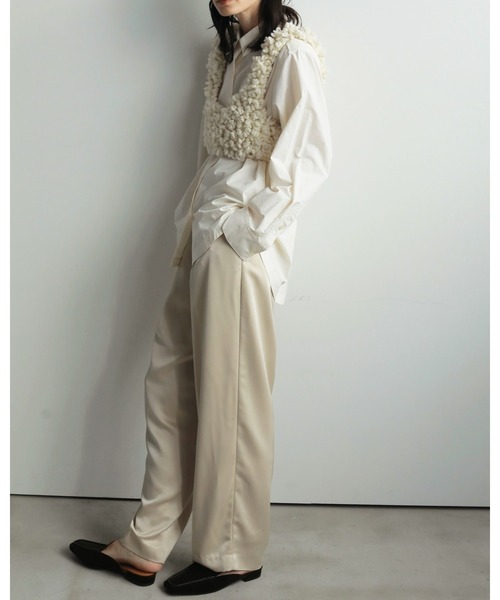 anuke（アンヌーク） パンツ Satin Tuck Pants レディース : ZOZOTOWN