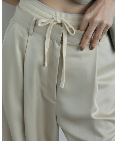 anuke（アンヌーク） パンツ Satin Tuck Pants レディース : ZOZOTOWN
