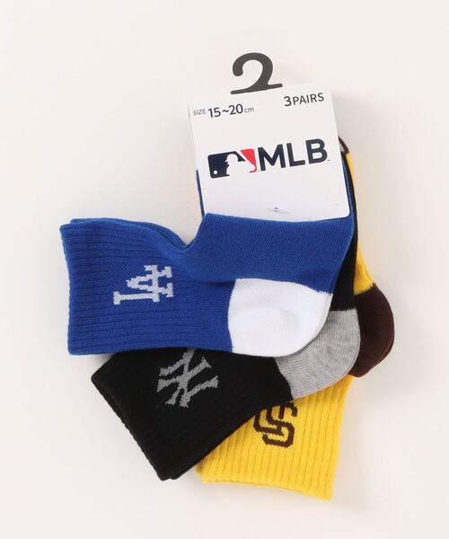 MLB 靴下 MLB 3足組ソックス 9-15cm キッズ 子供 男の子 女の子