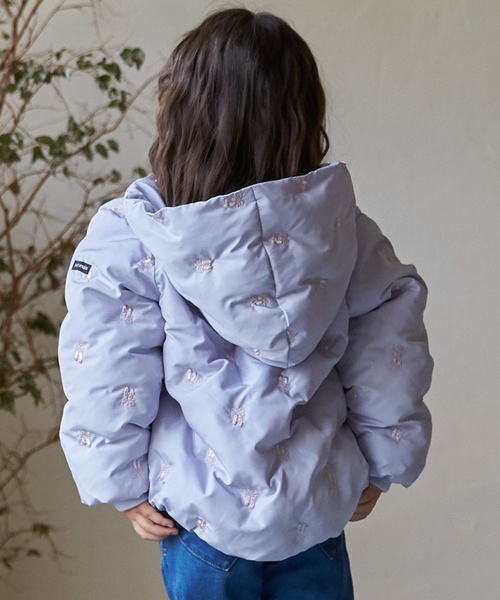 petit main ブルゾン アウター 「リンク/洗える」刺しゅう中綿