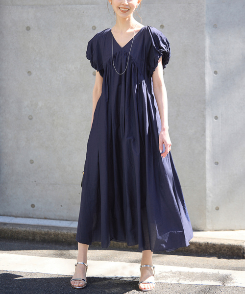 「SLOBE IENA」 半袖ワンピース 36 ブラウン レディースの画像