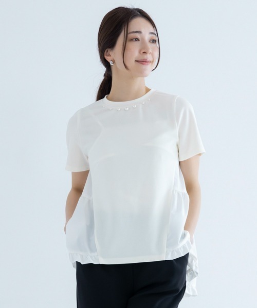 「Sono」 半袖ブラウス 1 ブラック レディース_画像5