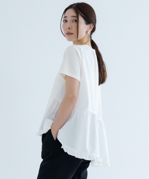 「Sono」 半袖ブラウス 1 ブラック レディース_画像7