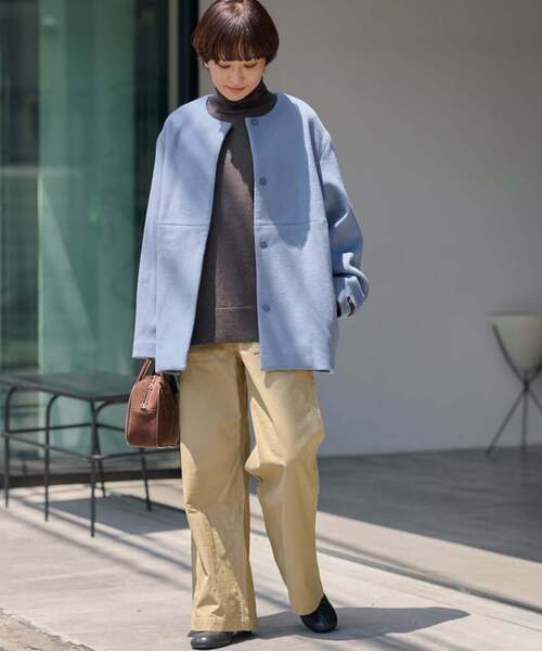 JOURNAL STANDARD relume クルーネックショートコート スーパーファインビーバークルーネックコート | ジャーナル