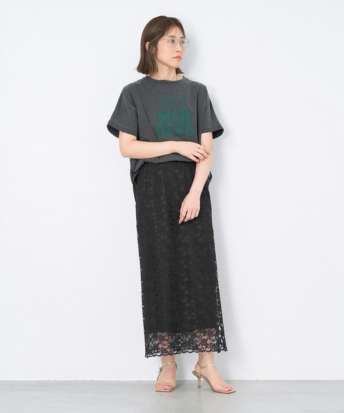 「MICA&DEAL」 半袖Tシャツ FREE チャコールグレー レディース_画像2