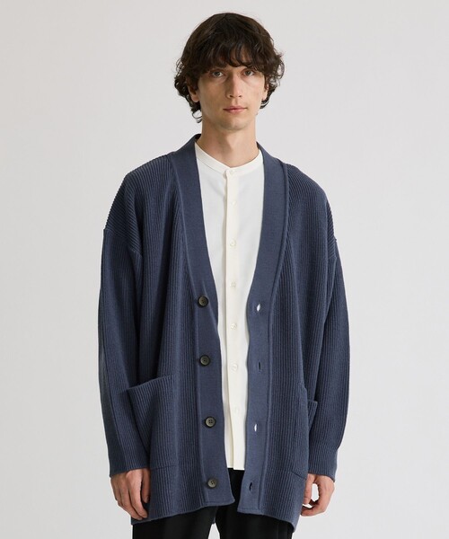 送料込【UNITED TOKYO】カーディガン　定価11000円 黒 セール】5Gメッシュリラックスカーディガン（カーディガン/ボレロ