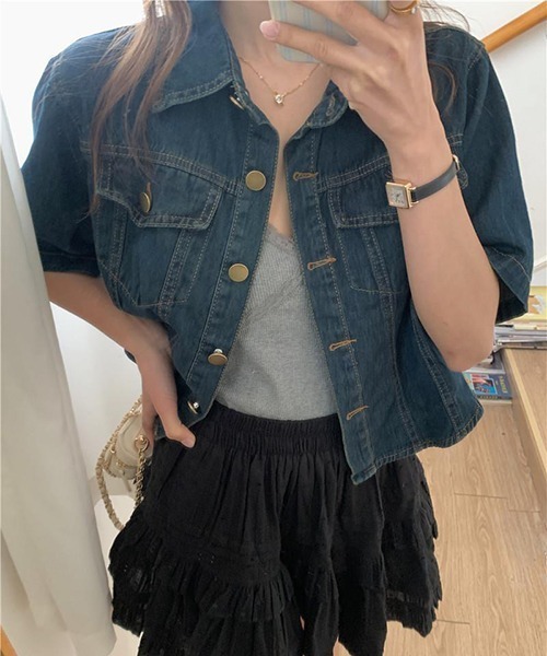 「FREE STYLISTS」 「Chili-k k」デニムジャケット M インディゴブルー レディース_画像4