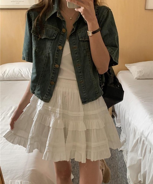 「FREE STYLISTS」 「Chili-k k」デニムジャケット M インディゴブルー レディース_画像6