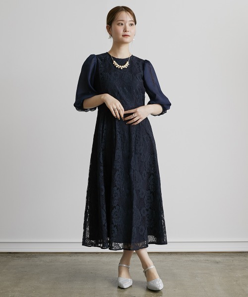 「Jolie et Jolie」 「Silent Majority」7分袖ワンピース 3L ブラック レディース_画像8