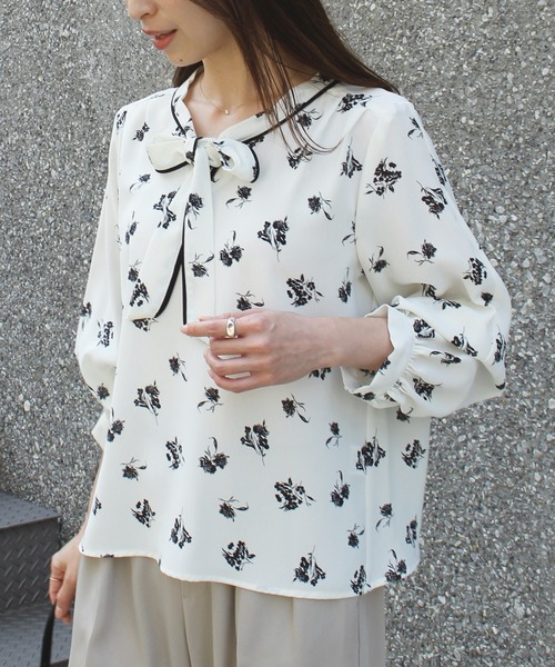 「INCEDE」 長袖ブラウス M ホワイト系その他 レディース_画像5