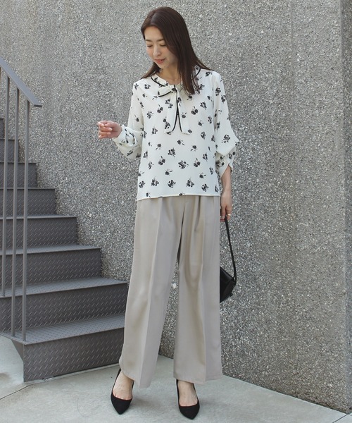 「INCEDE」 長袖ブラウス M ホワイト系その他 レディース_画像7