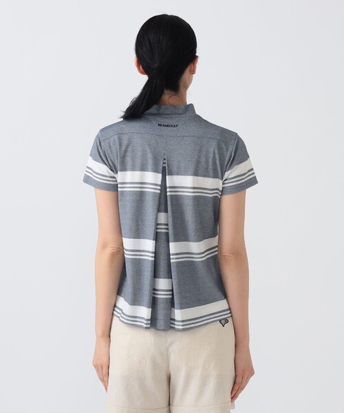 トレーナー スウェット PURPLE LABEL / バックタック ボーダー モックネック トップス（接触冷感・吸水速乾・UVカット） レディース_17