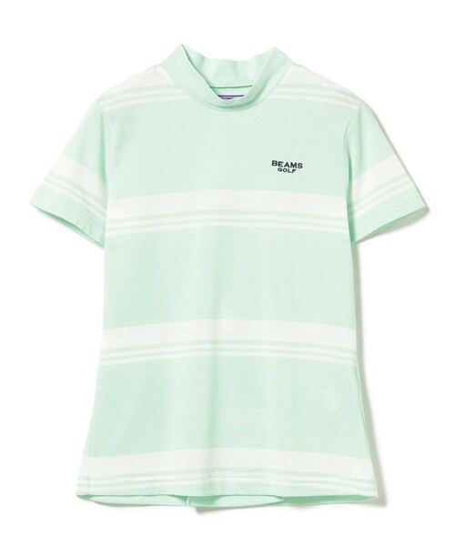 トレーナー スウェット PURPLE LABEL / バックタック ボーダー モックネック トップス（接触冷感・吸水速乾・UVカット） レディース_19