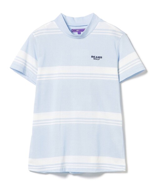 トレーナー スウェット PURPLE LABEL / バックタック ボーダー モックネック トップス（接触冷感・吸水速乾・UVカット） レディース_22