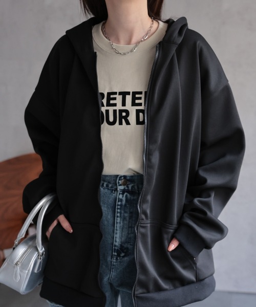 「CREARE -LINO-」 ジップアップパーカー L グレー メンズ_画像8