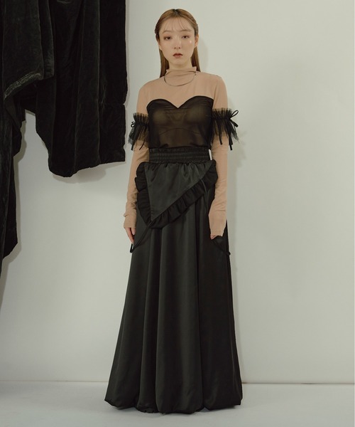 「Ezick」 フレアスカート FREE ブラック レディース_画像8