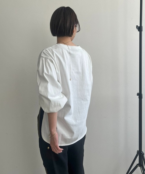 「LHELBIE」 長袖カットソー M チャコールグレー レディース_画像3