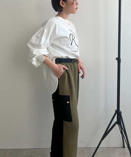 「LHELBIE」 長袖カットソー M チャコールグレー レディース_画像5