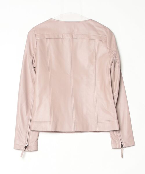 「Filomo」 レザーブルゾン M ピンク レディース_画像2