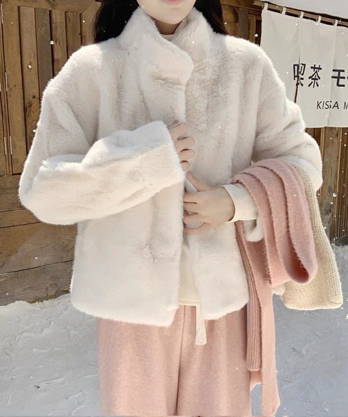 shopnikoniko（ショップにこにこ） ブルゾン アウター スタンドカラー 