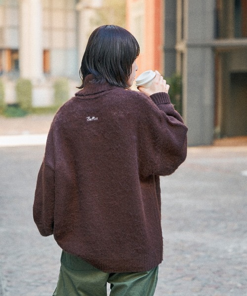 「Adoon plain」 タートルネックニット LARGE ブラウン メンズ_画像2