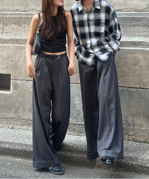 Camphor wood スラックス LARGE 杢グレー メンズ : ZOZOTOWN Yahoo!店