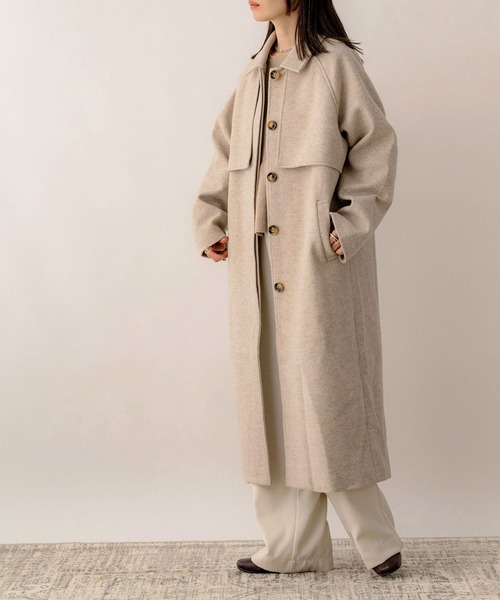 「NOAHL」 ステンカラーコート FREE ブラック レディース_画像9