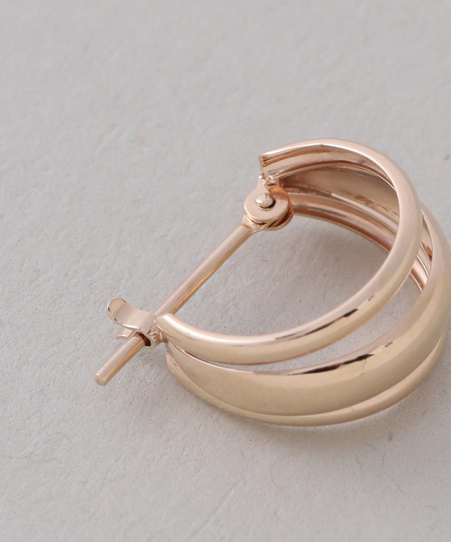 Lilas ピアス 3ラインフープピアス K10（両耳） レディース : ZOZOTOWN