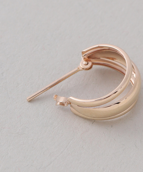 Lilas ピアス 3ラインフープピアス K10（両耳） レディース : ZOZOTOWN