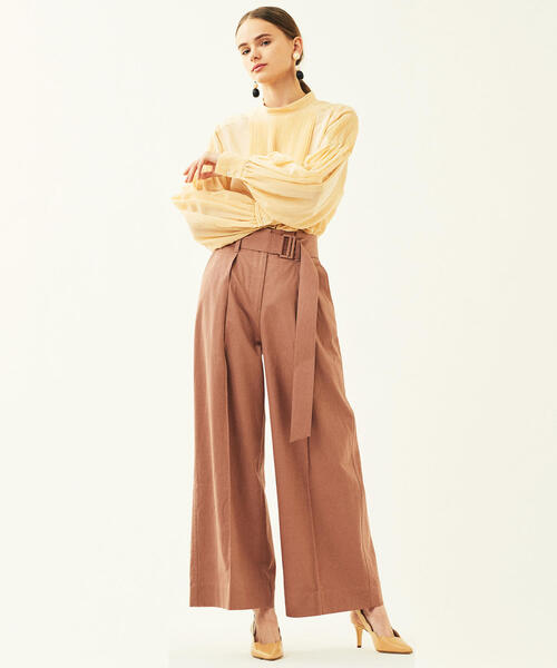 「TOMORROWLAND」 長袖チュニック 36 ベージュ レディース_画像2