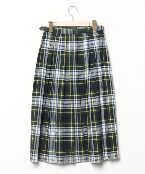 「O'NEIL of DUBLIN」 チェック柄スカート 34 ネイビー レディース_画像2