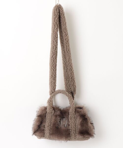 GOOD GRIEF 25AW GCA EMB FAUX FUR PINT 2WAYバッグ - ブラウン