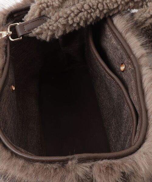 「GOOD GRIEF」 25AW GCA EMB FAUX FUR PINT 2WAYバッグ - ブラウン レディースの画像