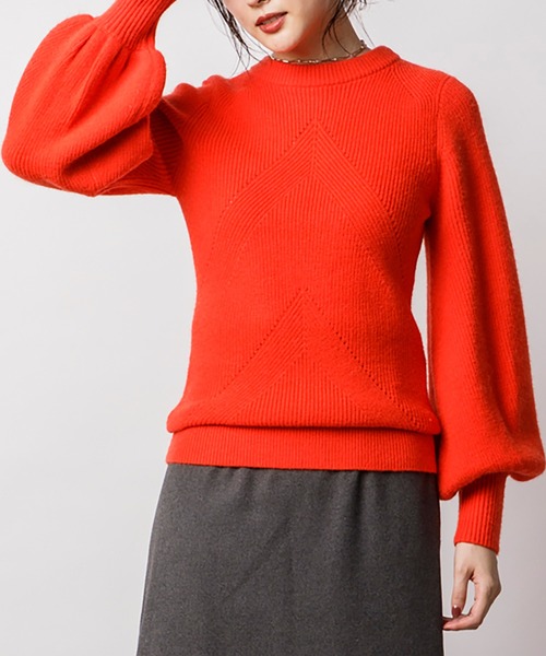 「Emma Taylor」 長袖ニット FREE オレンジ レディース_画像9