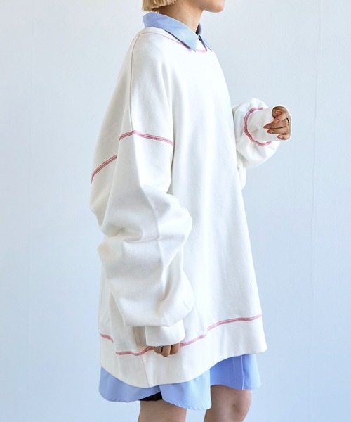 「w closet」 スウェットカットソー FREE オフホワイト レディース_画像3