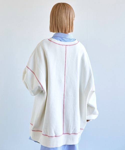 「w closet」 スウェットカットソー FREE オフホワイト レディース_画像5