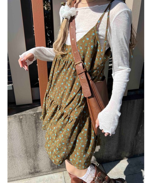 「WC」 キャミソールワンピース FREE ブラウン レディース_画像2